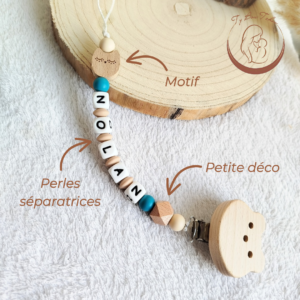 Attache-tétine 5 lettres